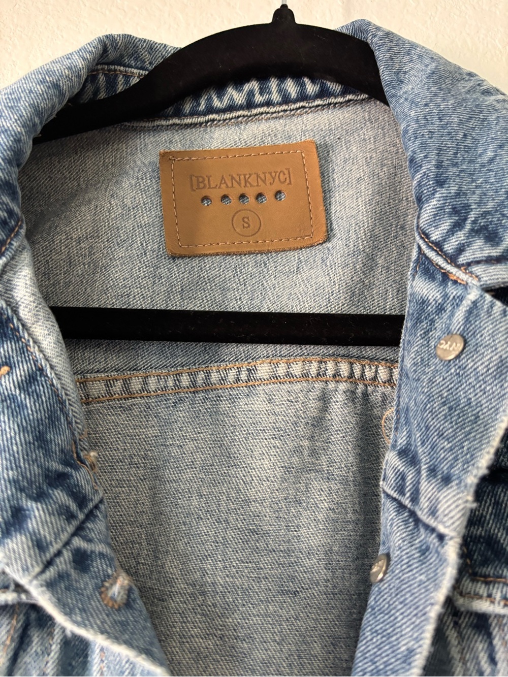 BlankNYC Light Wash Denim Jacket - Light Blue